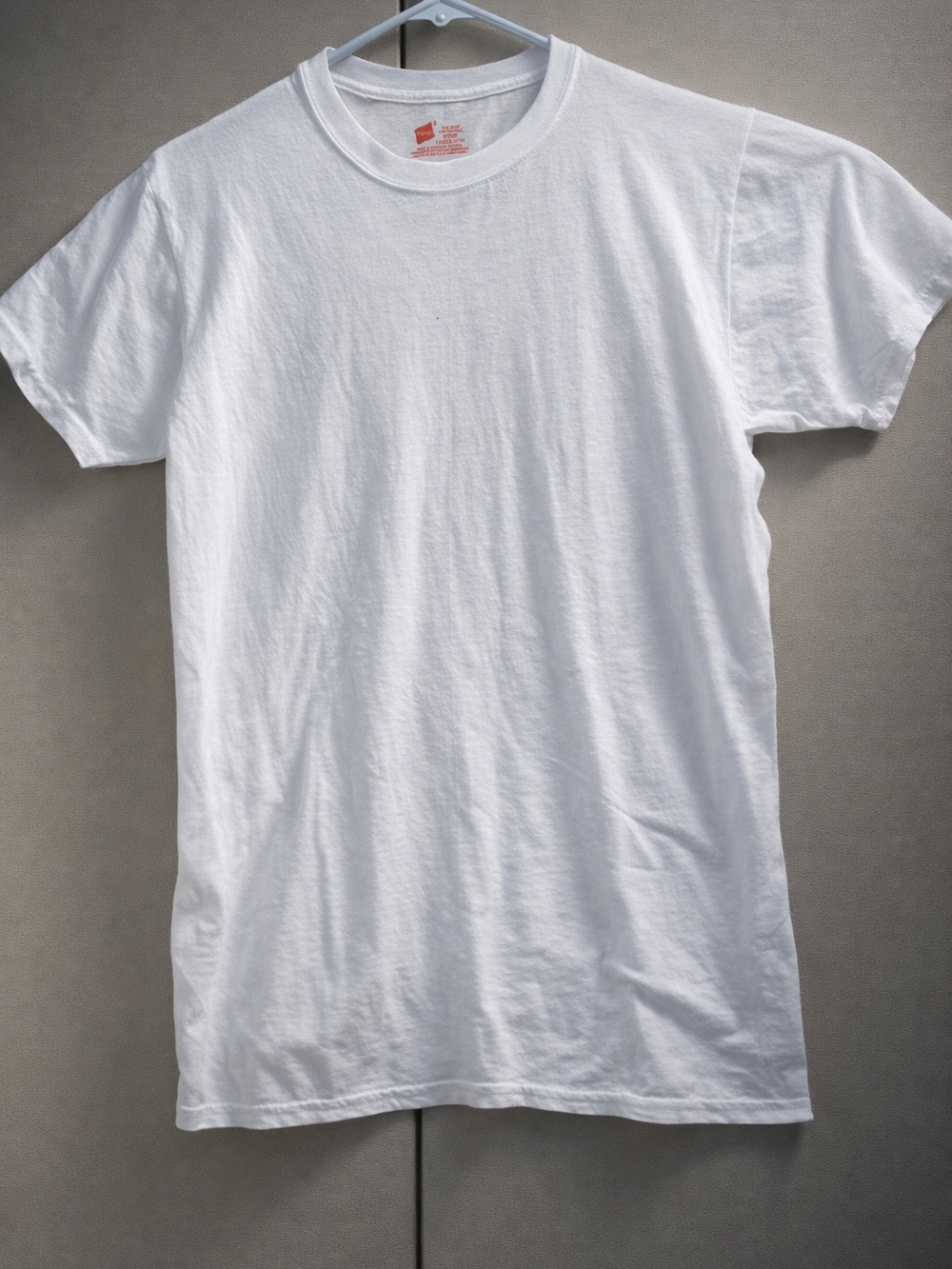 Hanes White Short Sleeve Crew Neck Tee